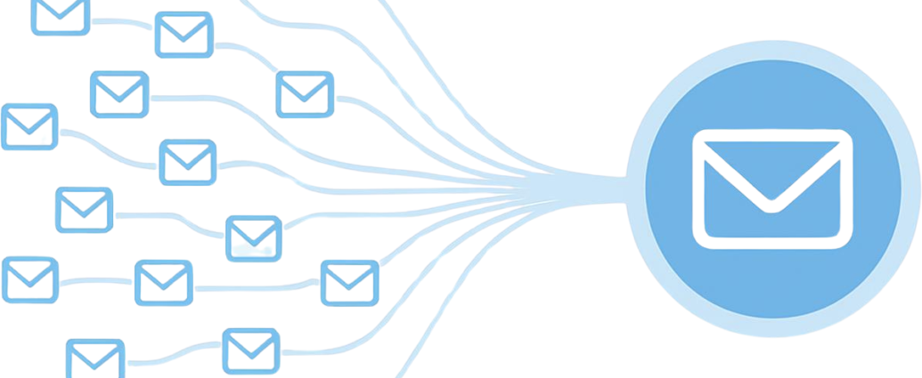 A professional illustration of a growing email network, symbolizing how to build your first 1,000 subscribers without spending a dime.