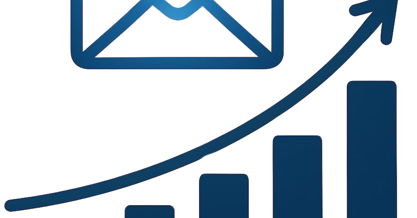 Illustration of an envelope above a growing bar chart representing the journey of how to get your first 1000 email subscribers.