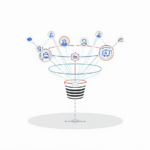 Modern digital funnel illustration representing effective lead generation techniques and customer acquisition
