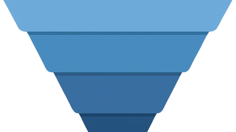 Marketing funnel illustration representing effective lead generation strategies for small business.