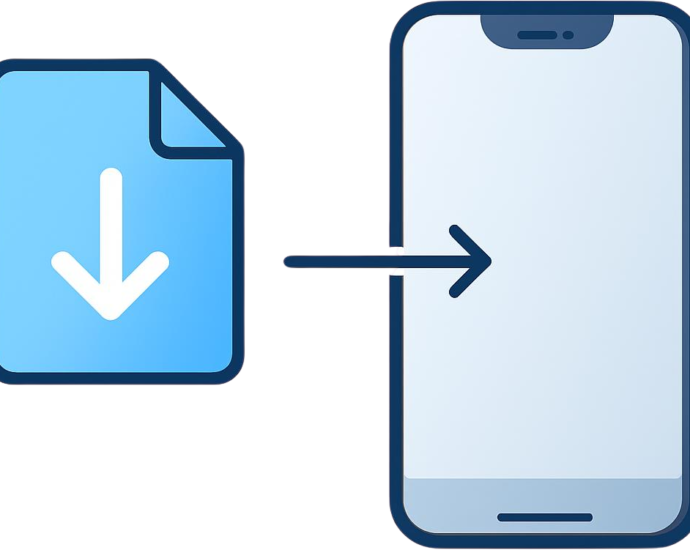 An illustration showing a file being downloaded to a smartphone, representing simple lead magnet ideas for beginners.