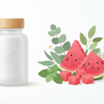 Does l-citrulline work better than l-arginine over 45 featuring a supplement bottle, fresh watermelon, and botanical leaves on a clean background