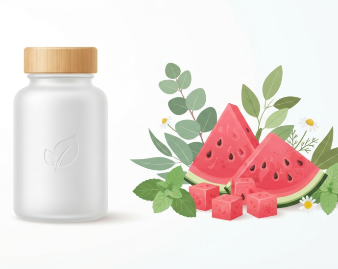 Does l-citrulline work better than l-arginine over 45 featuring a supplement bottle, fresh watermelon, and botanical leaves on a clean background