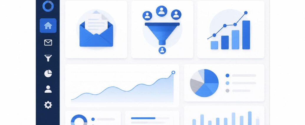 A professional dashboard interface representing our FunnelCockpit honest review 2026 for all-in-one marketing automation software.