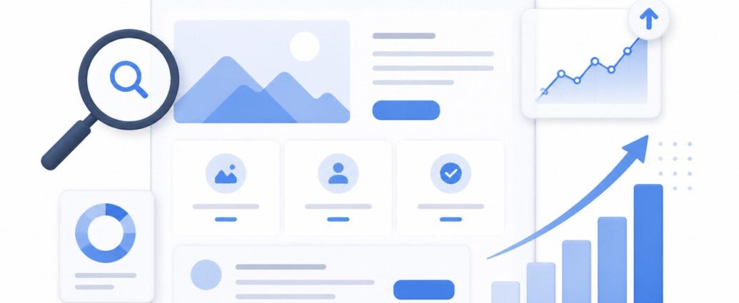 A visual representation of FunnelCockpit tips for better SEO on your landing pages to improve search rankings.
