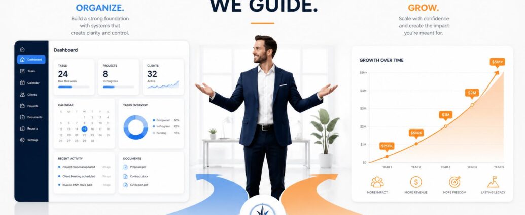 A coach choosing between two marketing platform paths, representing the FunnelCockpit vs ClickFunnels comparison.