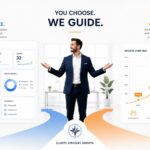 A coach choosing between two marketing platform paths, representing the FunnelCockpit vs ClickFunnels comparison.