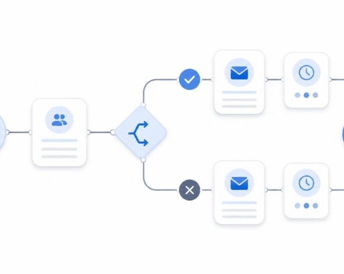 How To Automate Your Email Marketing With Tag-Based Sequences workflow diagram.