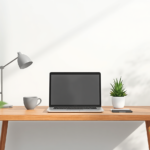 A clean, professional workspace illustration used for an article on affiliate marketing without followers.