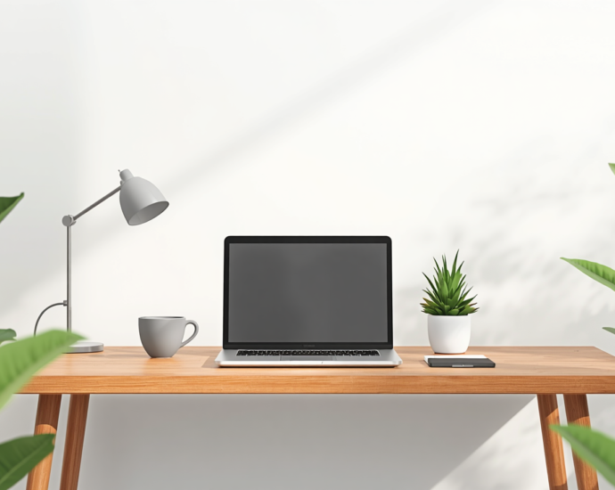 A clean, professional workspace illustration used for an article on affiliate marketing without followers.