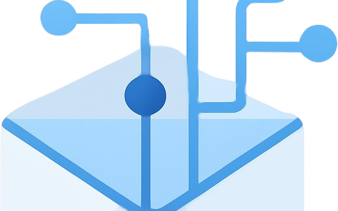 Minimalist illustration of an open envelope representing the digital process of building an email list from scratch.