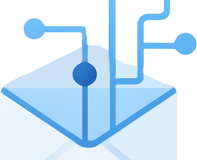 Minimalist illustration of an open envelope representing the digital process of building an email list from scratch.