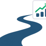 Minimalist illustration showing a growth path for those learning how to start affiliate marketing with no following.
